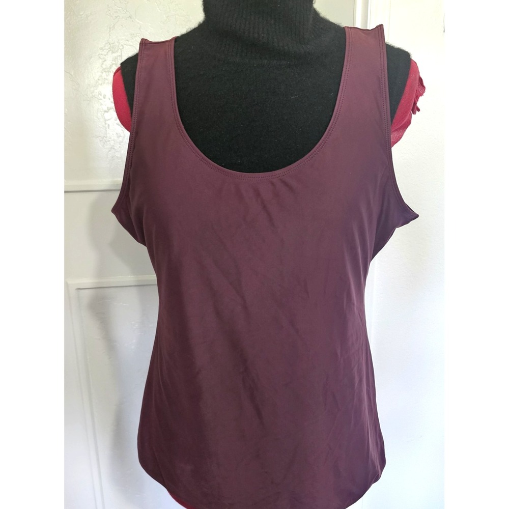 Tape Measure XXL Burgundy Wine Stretch Tank Top